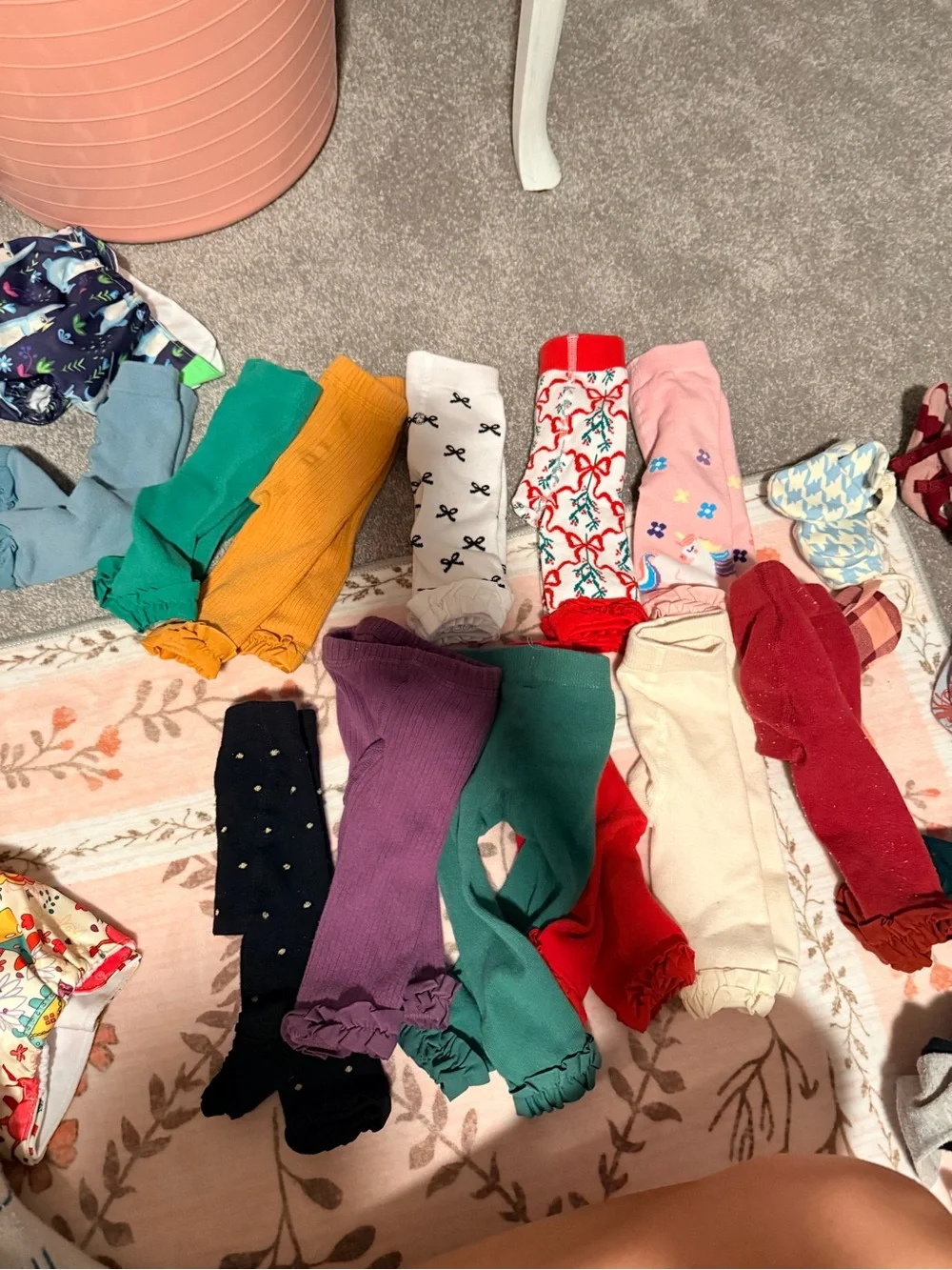 Ruffle Butts (0-6M) Ribbed Tights & Kate Quinn Booties BUNDLE!!